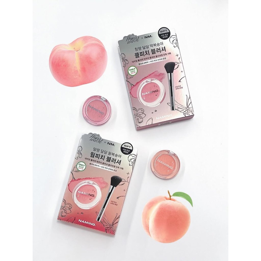 บลัช blush Naming Korean Monochrome Eyeshadow Peach Blush Powder