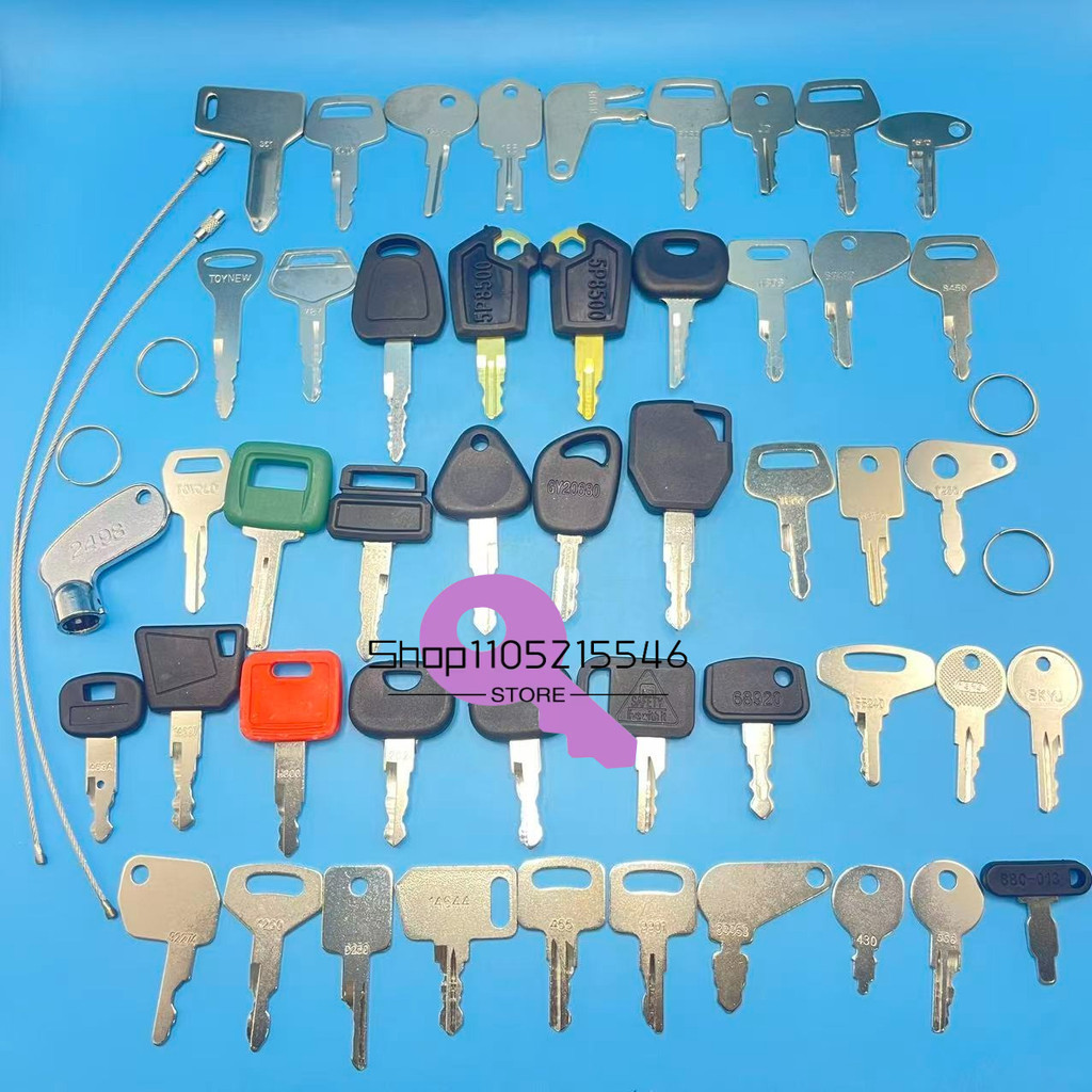 48pcs Excavator Key สวิตช์จุดระเบิดสําหรับ 459A D250 1466 455 88353 430 2495 D300 777 5P8500 S450