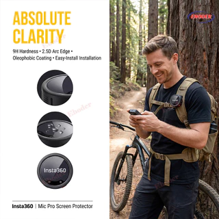 1-3 ชิ้นติดตั้งง่ายป้องกันหน้าจอสําหรับ Insta360 Mic Pro กระจกนิรภัยสําหรับ Insta360MicPro ฟิล์มป้องกันสําหรับ Insta 360 MicPro อุปกรณ์เสริม