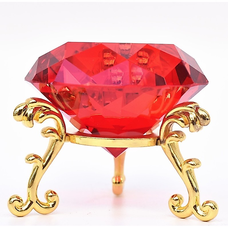 ฐาน ขาตั้งโลหะ คริสตัล ของตกแต่ง Gift Display Gemstone diamond - Office Feng shui Ornament stand