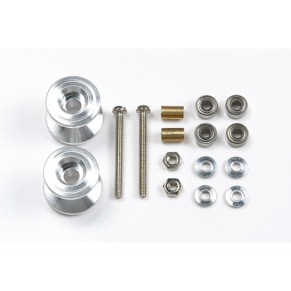 TAMIYA 15398 - DOUBLE ALUMINUM ROLLERS (13-12mm) โรลถ้วยเงิน