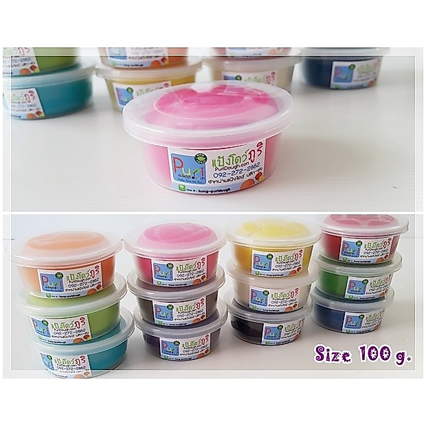 แป้งโดว์ ขนาด 100 กรัม / กระปุก ไร้สารพิษ ปลอดภัยสำหรับเด็ก