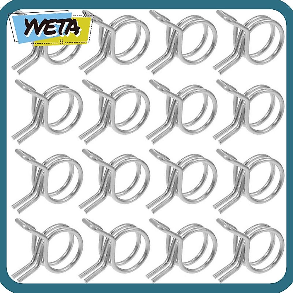 Yveta คลิปหนีบท่อสปริง ทนทาน 5 มม.-30 มม. สําหรับรถจักรยานยนต์ สกูตเตอร์ 10 ชิ้น ต่อชุด