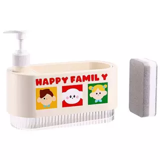 [WLB-t] เครื่องจ่ายสบู่เหลวจานในครัวพร้อมที่วางฟองน้ํา 1PC Multi-use Press Sink Soap Dispenser สําหรับจานผงซักฟอกห้องครัวเหลวใหม่