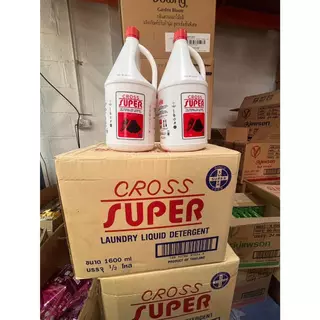 (1 แกลลอน) ครอส ซูเปอร์ ผลิตภัณฑ์ซักผ้าสูตรเข้มข้น 1600 มล.