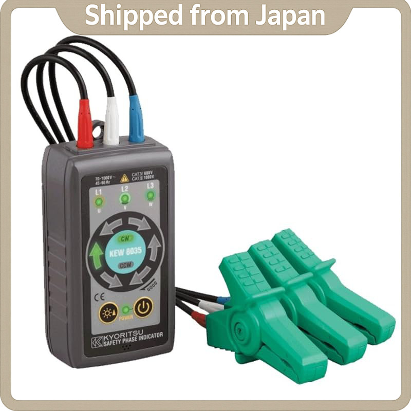 KYORITSU 8035 Non-Contact Phase Rotation/Sequence Tester – 3-Phase Indicator p7x