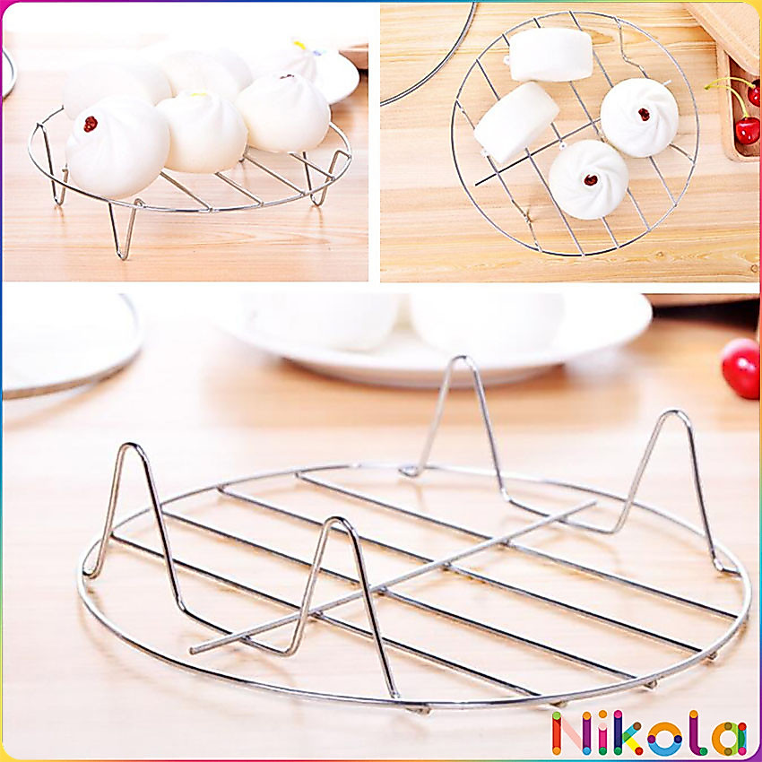 Nikola ขาตะแกรงสแตนเลส อุปกรณ์เสริม สำหรับหม้อทอดไร้น้ำมัน ขาตั้งสแตนเลส Single layer steaming rack