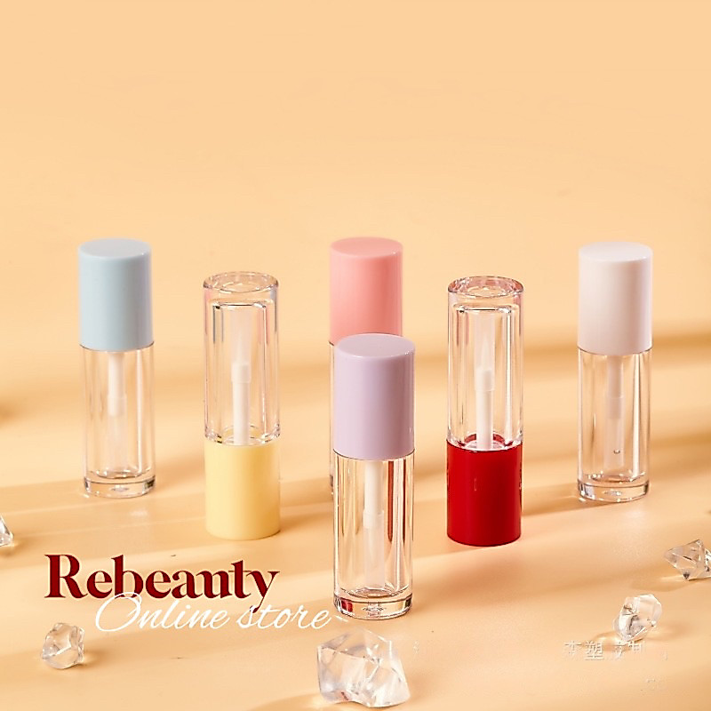 (พร้อมส่ง)รหัสLT009 หลอดลิปจิ้มจุ่ม มินิ ฝาสี ขนาด2ml
