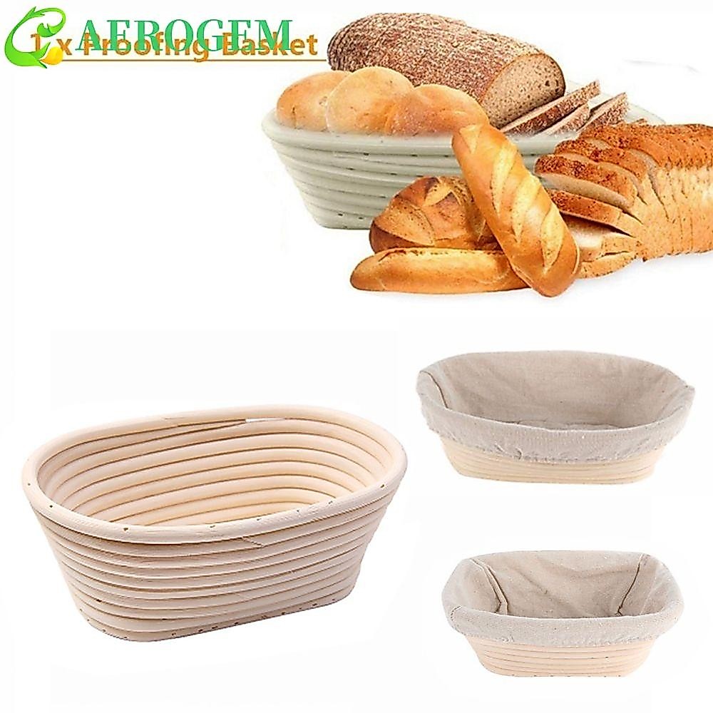 Aerogem ตะกร้าหวายหวายรูปไข่ขนมปังหมัก Mass Proofing Handmade Bannton Brotform