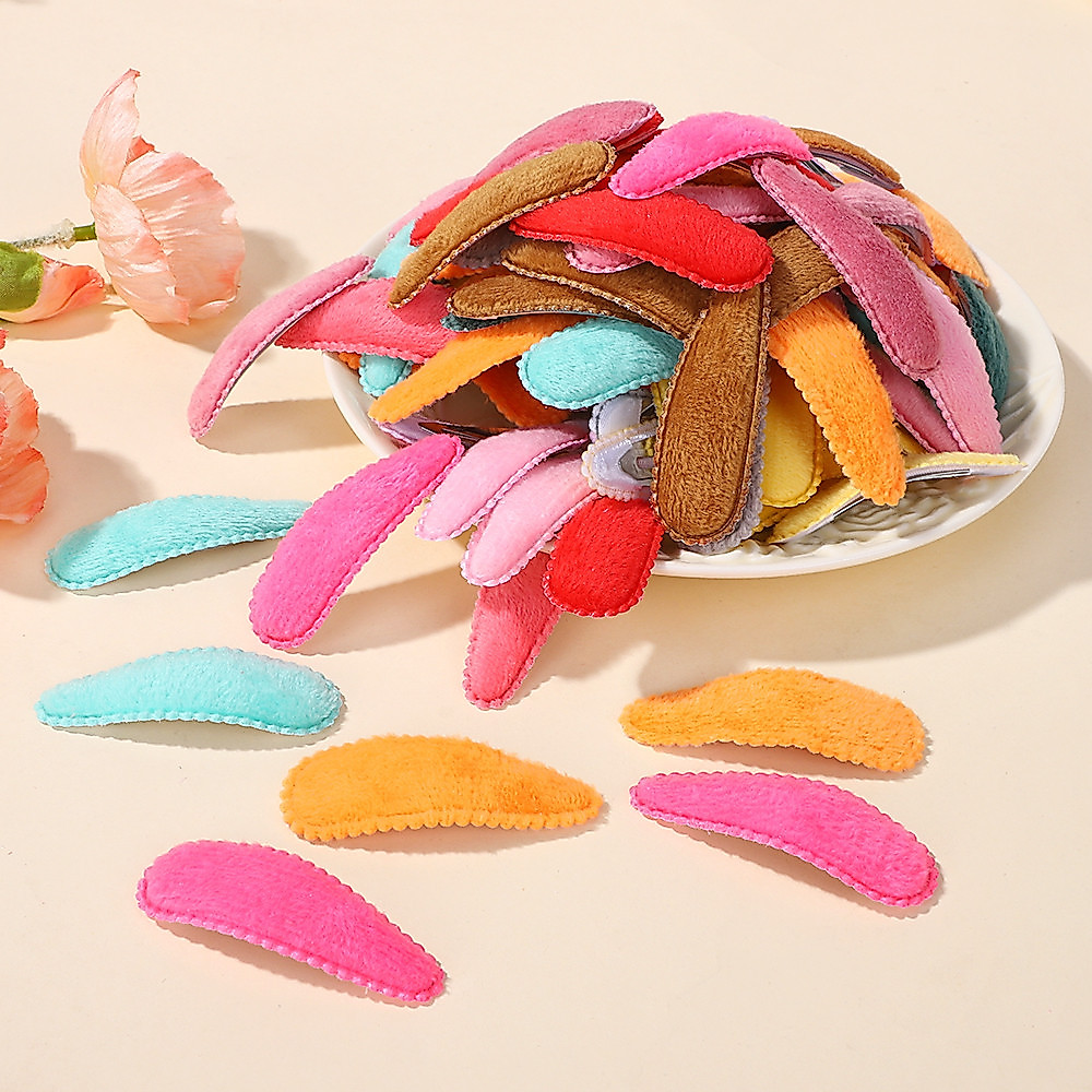 50 ชิ้นสาว Solid Plush Snap BB คลิปสําหรับผู้หญิงฤดูหนาว Hairpin Barrettes คลิปผม Headwear เด็กอุปกรณ์เสริมผมขายส่ง