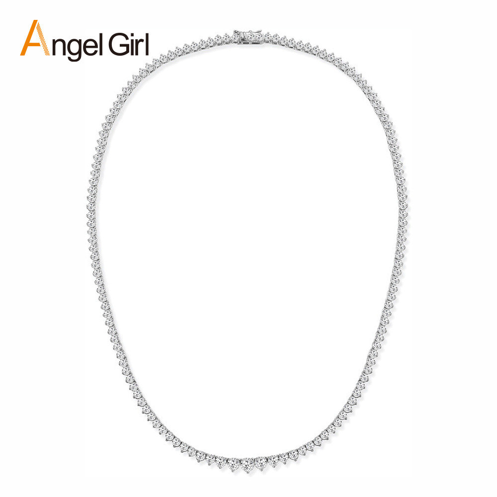 3 Claw 3mm-5mm Gradient Zircon สร้อยคอเทนนิสสร้อยคอแฟชั่น