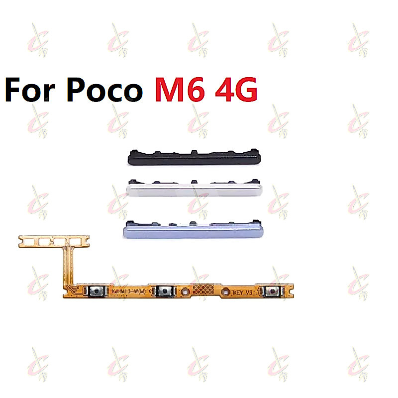 แพรปุ่มสวิตปิดเปิด ปุ่มเปิดปิด ปุ่มเปิดเสียง ปุ่มสวิตช์นอก สําหรับ Xiaomi Poco M6 4G