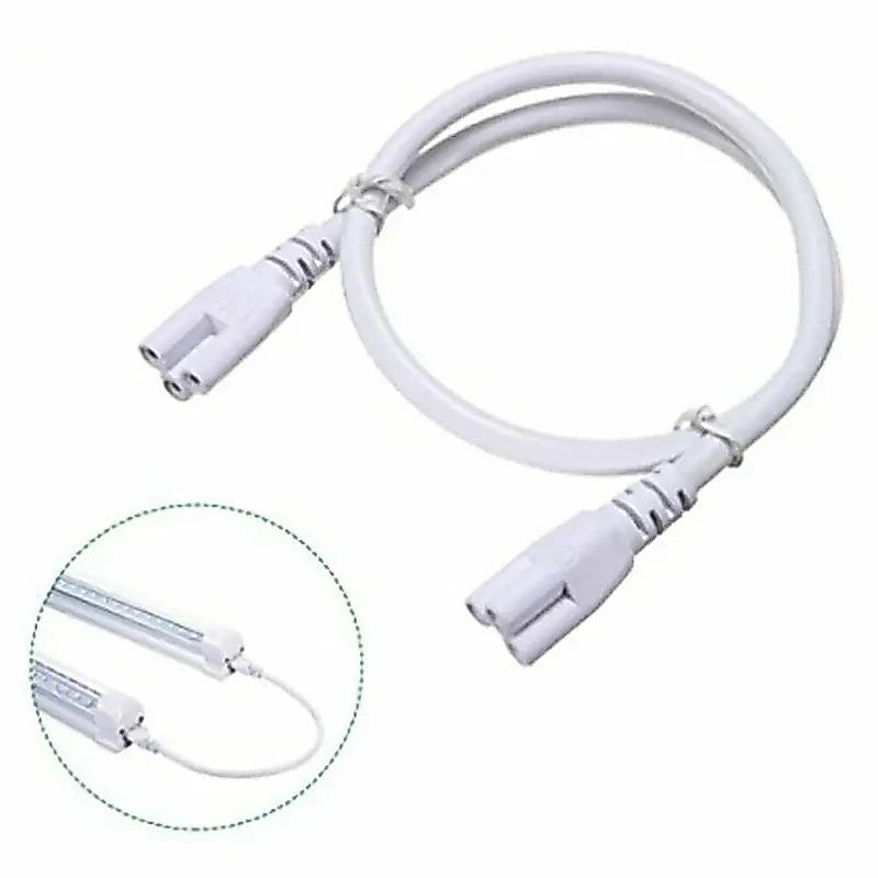 สายไฟหลอด LED ฟลูออเรสเซนต์ 3 ขา ขนาด 30-200 ซม. ปลั๊ก T5 T8 สายเชื่อมต่อหลอดไฟ