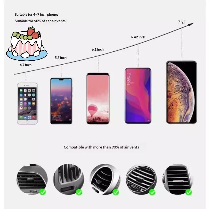 ที่วางโทรศัพท์ในรถยนต์ Sep-t 360 องศา ช่องแอร์ ลายการ์ตูน thumbnail 4