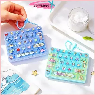 Srenf น่ารัก Anti-Stress Dpression ของเล่น 26 คีย์ Fidget ปุ่มของเล่นกระเป๋ากันน้ําจี้สําหรับผู้ใหญ่ความวิตกกังวลบรรเทา Glory