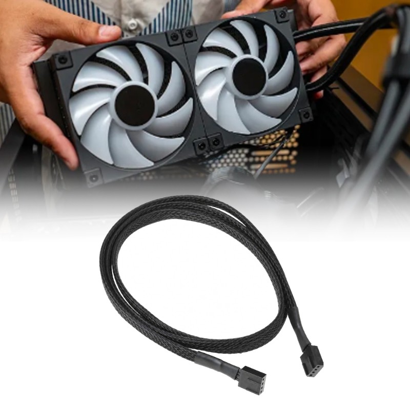 Moon 24AWG 4Pin ชายหญิงสายต่อสําหรับระบบระบายความร้อนด้วยน้ําพัดลมเคสหลายความยาว