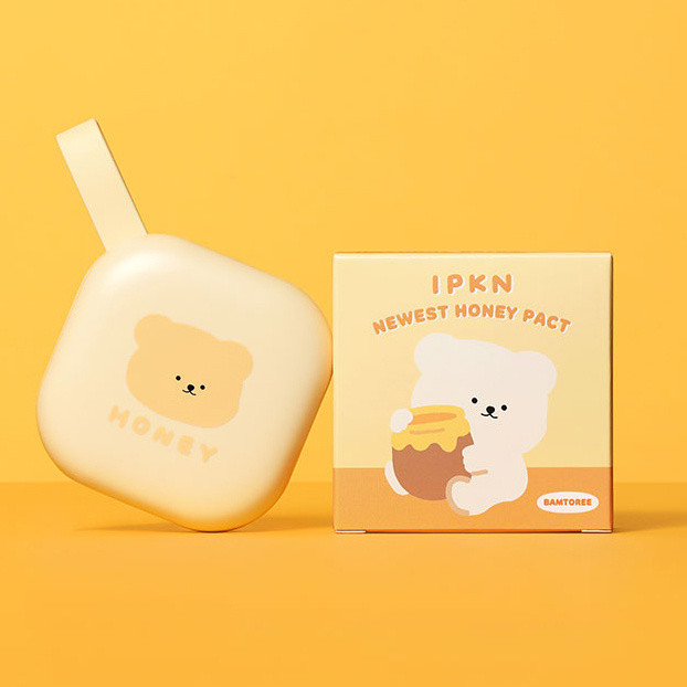 เกาหลีเกาหลี IPKN IPKN Honey Pressed Powder Influencer Chestnut Bear Loose Powder Oil Control Fixing