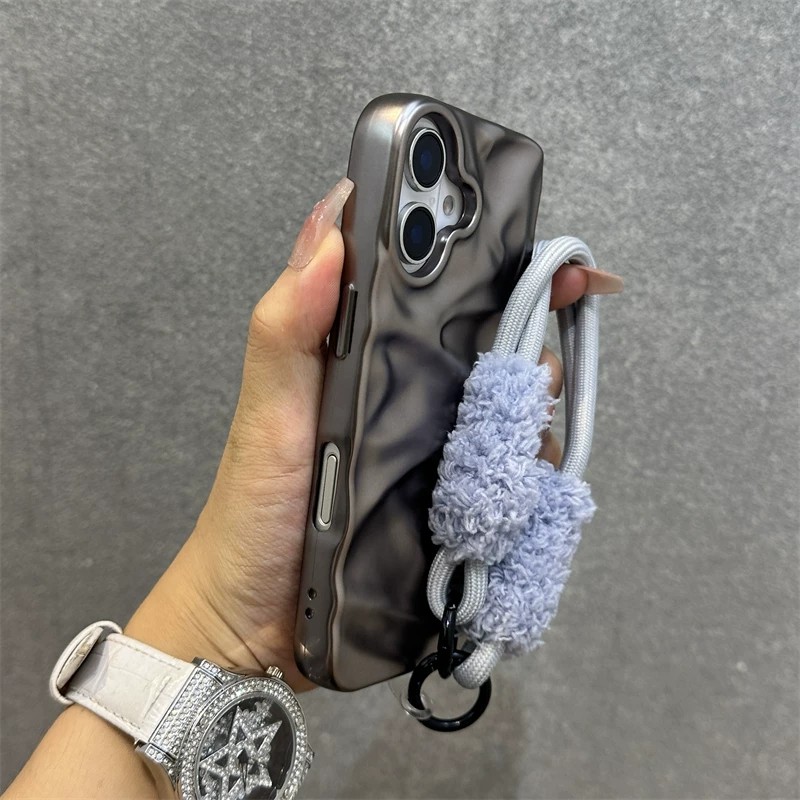 เคสนิ่มระลอกน้ําด้านสําหรับ iphone 16 15 14 13 12 11 pro max 16 15 14 plus กรณี