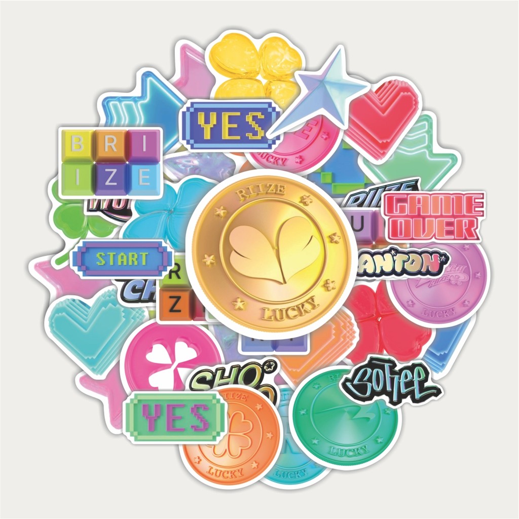 สติ๊กเกอร์แพ็คความงาม Riize Elements สติ๊กเกอร์ | สติ๊กเกอร์ TUMBLR | สติ๊กเกอร์แล็ปท็อปสําหรับกระเป