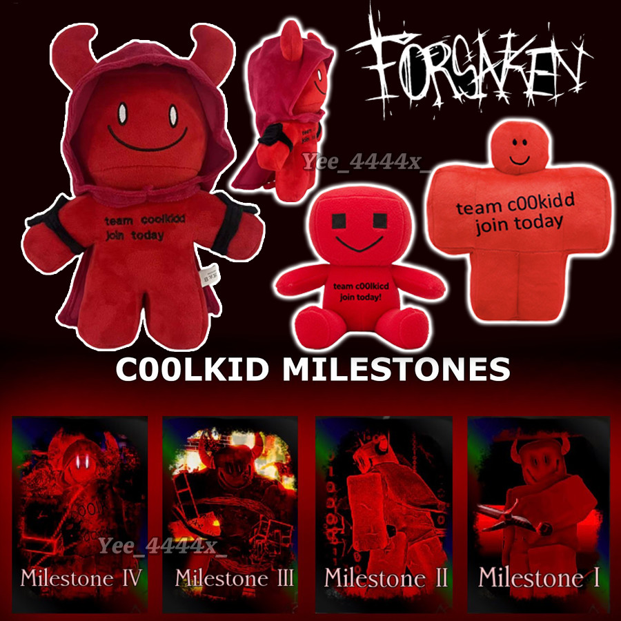 C00lkidd MILESTONE SKIN in Roblox Forsaken การ์ตูน c00lkidd ตุ๊กตาตุ๊กตาอุปกรณ์ต่อพ่วงที่ดีของขวัญเด