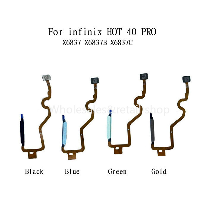 เซ็นเซอร์ลายนิ้วมือ Flex สําหรับ Infinix Hot40 Pro X6837 X6837B X6837C ปุ่มไฟ Flex สาย FHLSP