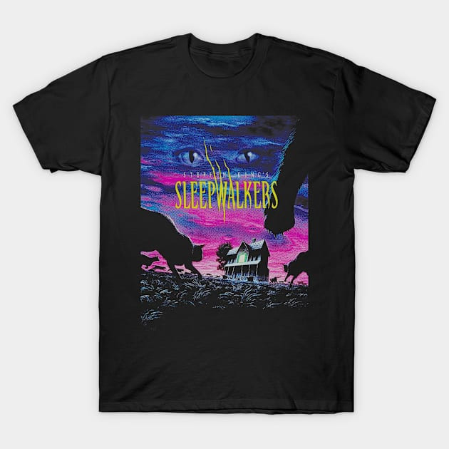 เสื้อยืด Vintage Sleepwalkers Movie T-Shirt แท้ Cotton 100% ใส่เดินทาง ต้านทานรอยยับ สีขาว y2k