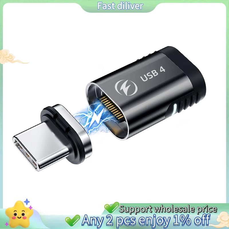 อะแดปเตอร์ USB4.0 8K@60Hz PD24Pin 8K@60Hz แม่เหล็กสําหรับการส่งผ่านวิดีโอตรง