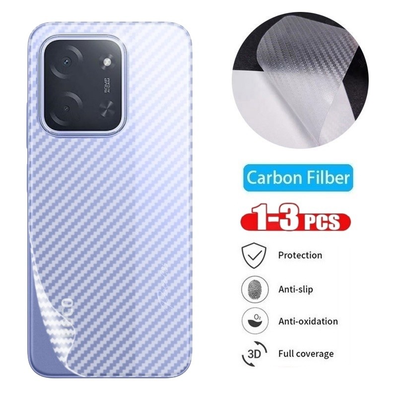 1-3 ชิ้น Matte กลับฟิล์มสําหรับ Xiaomi Poco C85 4G 2025 Poco C 85 PocoC85 คาร์บอนไฟเบอร์ป้องกันหน้าจ