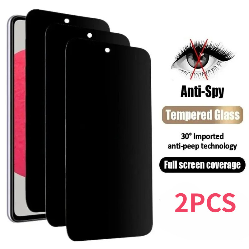 2PCS Full CoverกระจกนิรภัยAnti Spyความเป็นส่วนตัวสําหรับOppo K13x K13 Turbo Proสีดําขอบฟิล์มแก้วสําห