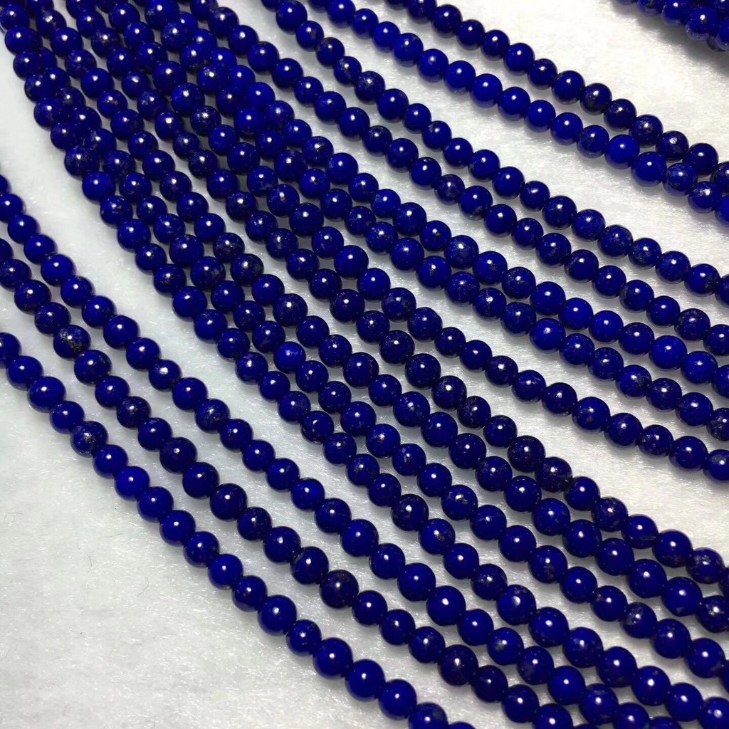 Unoptimized แร่ดิบ Lapis Lazuli รอบลูกปัดลูกปัดอนุภาคขนาดเล็ก 23 Lapis Lazuli ข้าวฟ่างลูกปัดเครื่องป