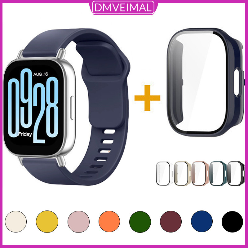 สายรัดยางซิลิโคน + เคส PC for Redmi Watch 5 Active สายนุ่มสายสร้อยข้อมือที่ครอบแข็งกรอบกันกระแทก for Redmi Watch 5 Lite