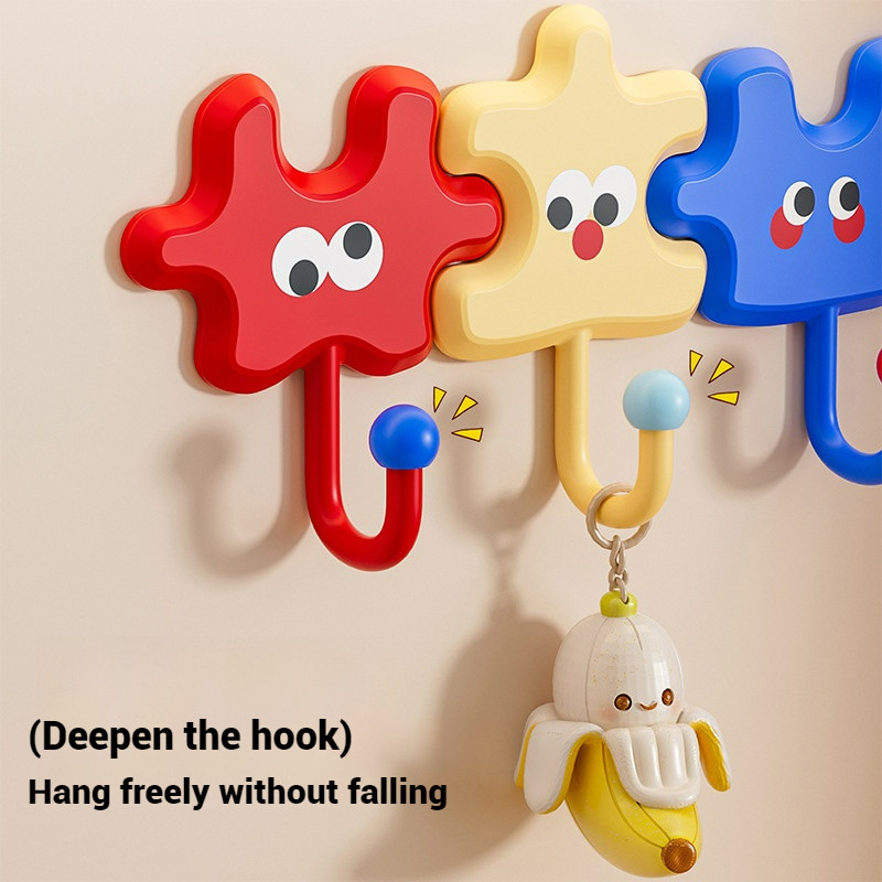 Dopamine Puzzle Hooks ชั้นวางตะขอกาวติดผนังตกแต่งบ้าน ราคา ถูกที่สุด ดีลบีเคเค แกลเลอรีภาพที่ 7