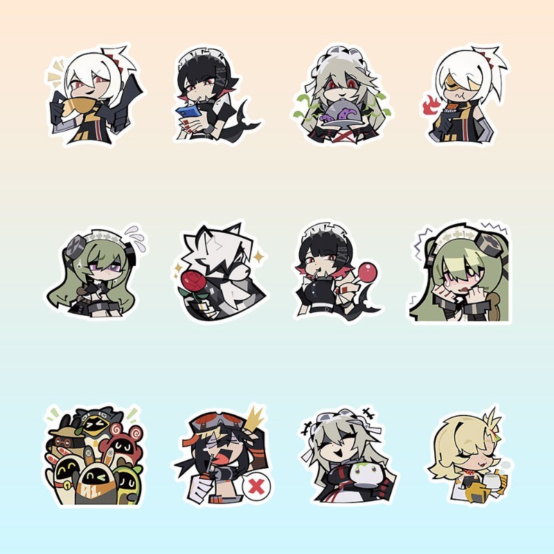 【 Absolute Zero Emoji Stickers 】 64 official manga professional cut emojis game peripheral stickers