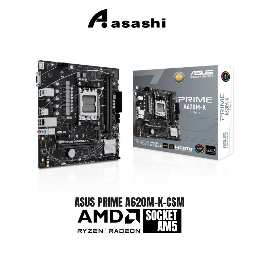 เมนบอร์ด ASUS PRIME A620M-K-CSM (AM5) mATX