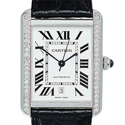 Cartier W5200027Diamond Automatic Watch Men Cartier Mechanical Cartier Square Tank