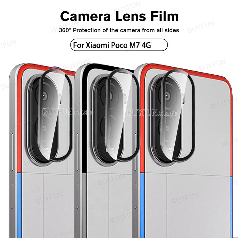For Xiaomi Poco M7 4G 6.9" poko 7m pocophone M 7 pocoM7 Back Cover Lens Cap Camera Lens Ring Protect