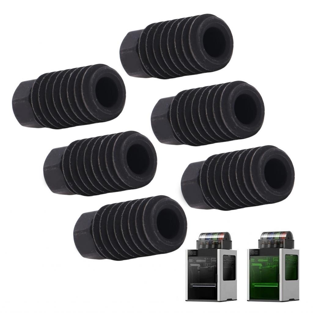 Tifirm-th 6pcs หัวฉีดแข็งพอดีกับ Bambu Lab H2D H2D 3D Printer Replacement Kit 0.6 มม. การพิสูจน์อุณห