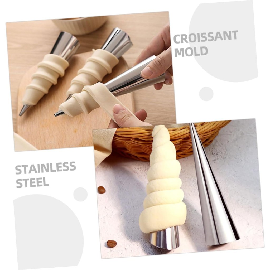 10pcs ครัวซองต์แม่พิมพ์ Reasor ขนมปังหลักฐานตะกร้าขนมปังดีบุกดื่ม Horn กรวยกระเป๋า Gummy แม่พิมพ์รอง
