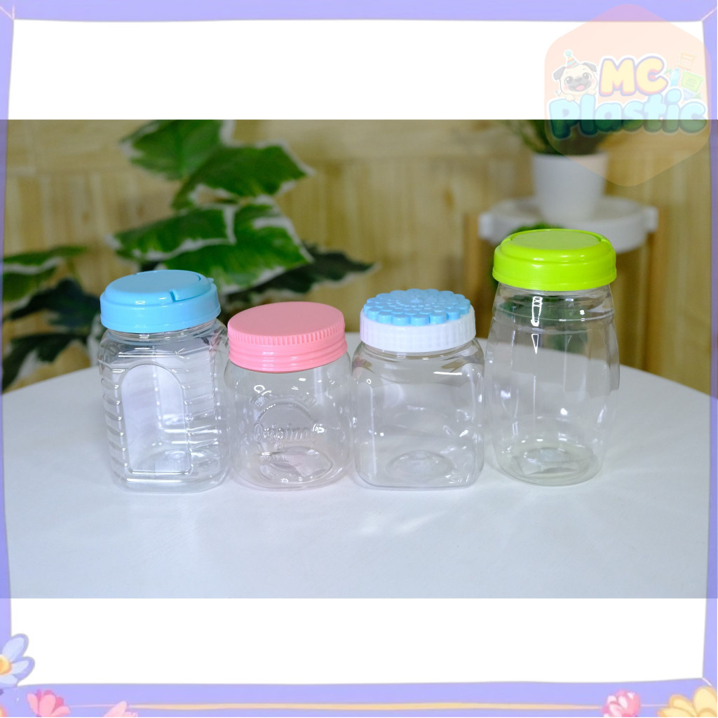 กระปุกฝาเกลียว  กะปุกพลาสติก กระปุกใส่น้ำตาล ปริมาณ 340-400 ml 🚚ส่งทุกวัน⚡
