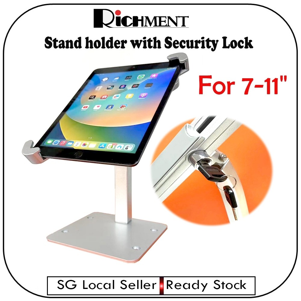 ผู้ขายSGแท็บเล็ตป้องกันการโจรกรรมKioskสําหรับ7 "11" แท็บเล็ตความปลอดภัยiPadโต๊ะชั้นยืนHeavy Duty POS