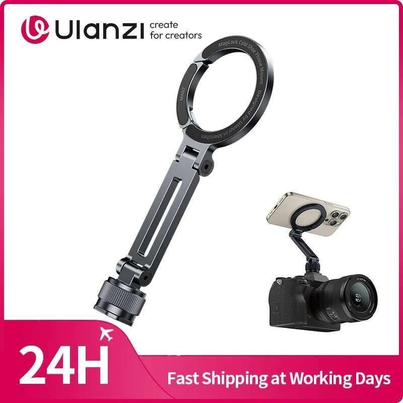 โปรโมชั่น Ulanzi MA07 Maglock 1/4 Cold Shoe Phone Mount DoubleSide Magnetic Phone Mount สําหรับกล้อง