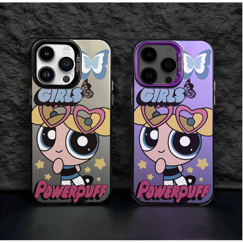 Powerpuff หญิงน่ารัก Csing HP Silver สี Mtte Premium Silver nti Jtuh Hrd Cse สําหรับ Redmi 13 12 13C
