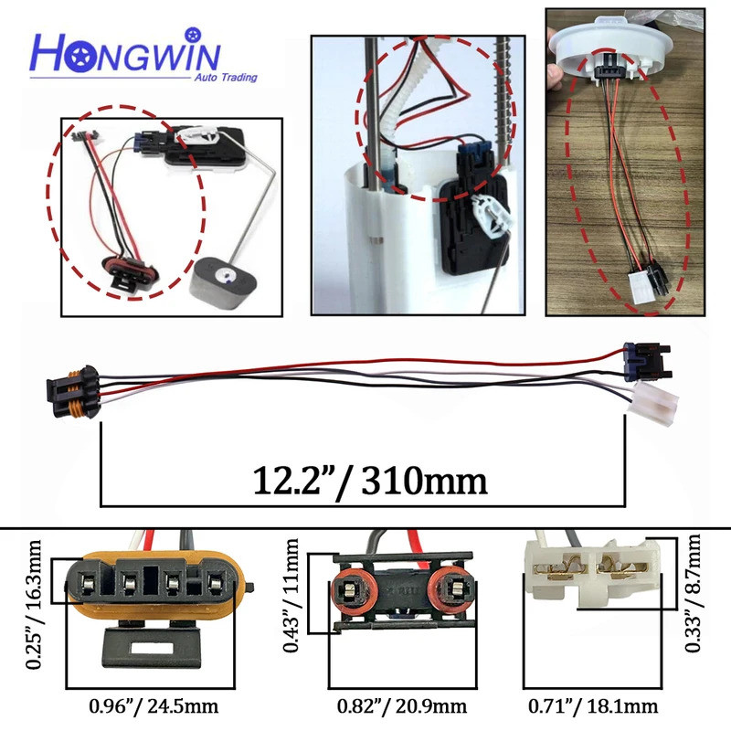 ปลั๊กขั้วต่อเชื้อเพลิงสําหรับ Ford Fiesta Balita Power Max Move Ecosport Focus 1.0 1.6 2.0 17BY06201