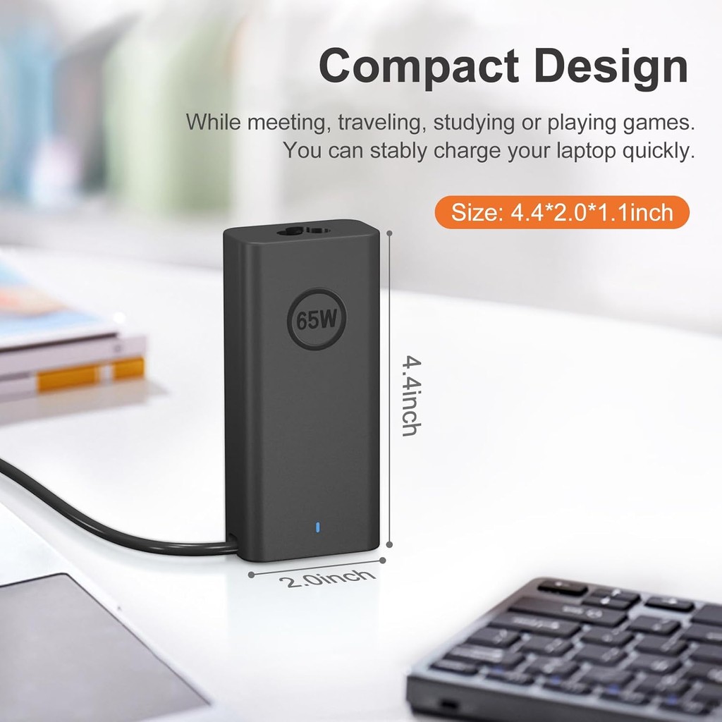 65W USB C Dell แล็ปท็อปสําหรับ Dell XPS Chromebook 3100 3400 5190 3110 2-in-1 และ Dell Latitude 5000