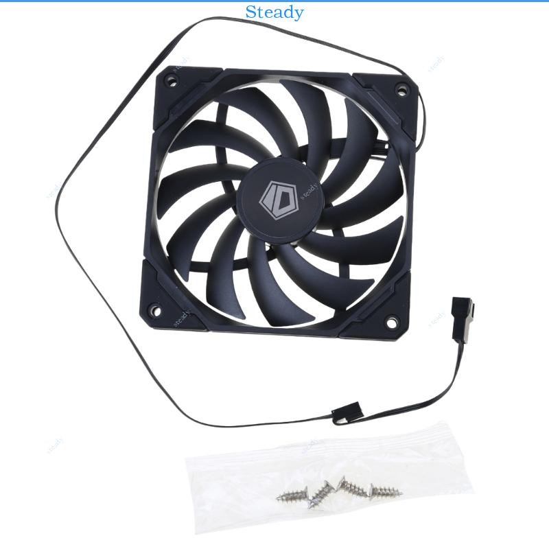 Stedy 12015XT 120 มม.PWM PC Case Fan Ultra Slim Quiet คอมพิวเตอร์ CPU Water Cooler Fan