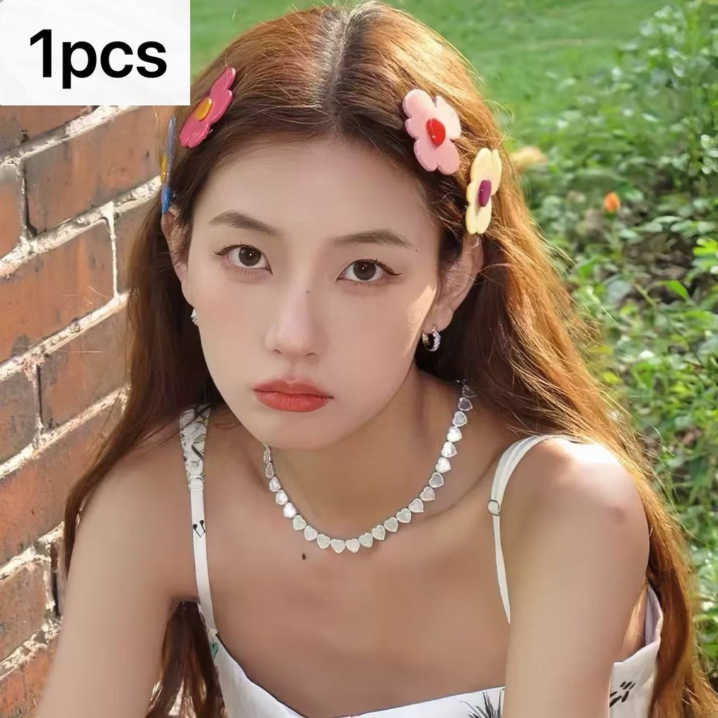 กิ๊บติดผมดอกไม้ไม่สม่ำเสมอ ดีไซน์หักรูปทรงสำหรับยึดลอนผมและแบงค์