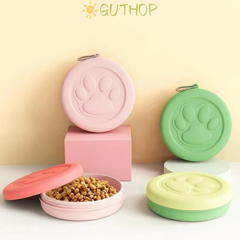 GUTHOP ภาชนะใส่อาหารสุนัขสัตว์เลี้ยง, ชามดื่มสุนัขพลาสติกทนทาน, ชามป้อนสัตว์เลี้ยงกลางแจ้งแบบพกพาสําหรับแมวสุนัข