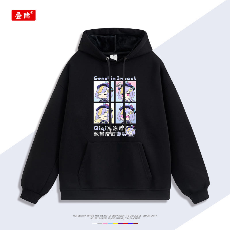 M-5XL ฤดูใบไม้ร่วง Hoodie สำหรับผู้ชาย สไตล์ STREET แบบเกาหลี พิมพ์ลายจากเกม Genshin Impact ตัวละคร 