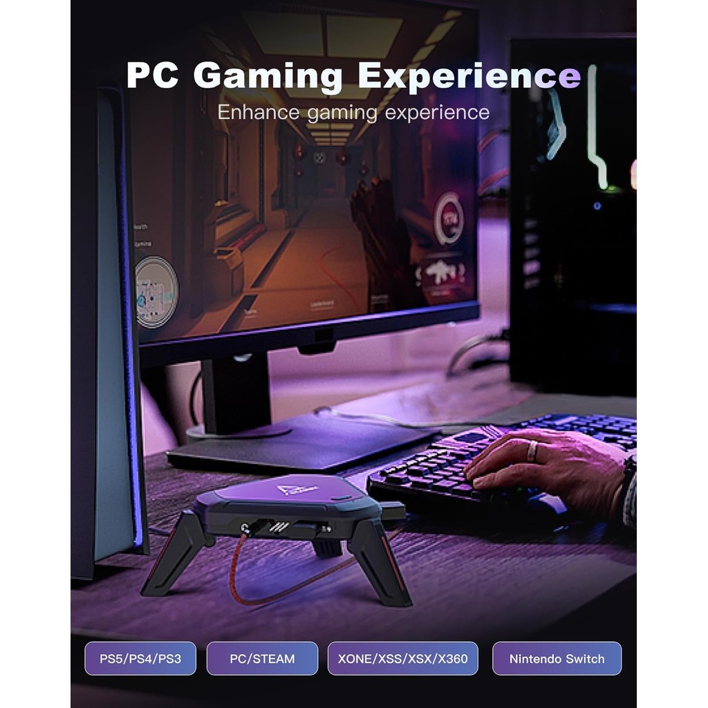 Monster คีย์บอร์ดและเมาส์อะแดปเตอร์สําหรับ PS5, PS4, PC, Xbox Series X/S, Xbox One, คอนโซล Nintendo 