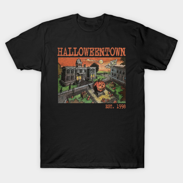 เสื้อยืด Vintage Halloweentown Est 1998 - Halloweentown University T-Shirt แท้ Cotton 100% S-5XL